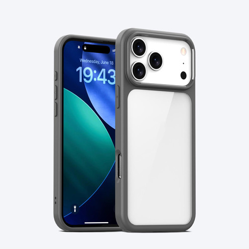 iPhone 17 Pro iPAKY Bright Color Series Shockproof PC+TPU Phone Case - Grey