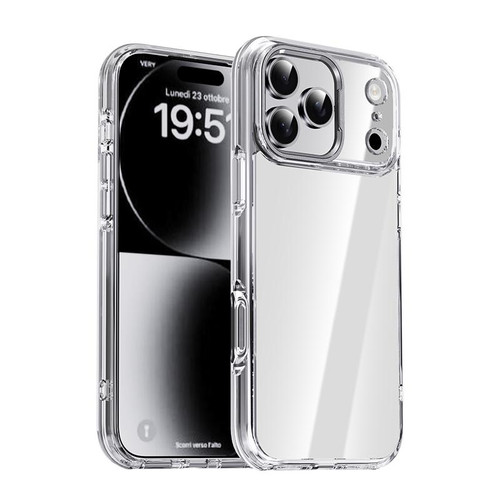 iPhone 17 Pro iPAKY Mingxing Series Shockproof PC+TPU Phone Case - Transparent + Silver
