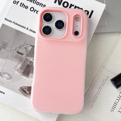 iPhone 17 Pro Jelly Color Matte Feel PC Hybrid TPU Phone Case - Pink