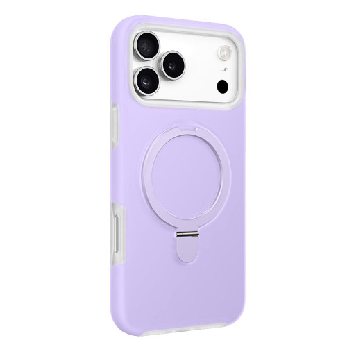 iPhone 17 Pro Jelly Liquid Silicone MagSafe Holder Phone Case - Light Purple