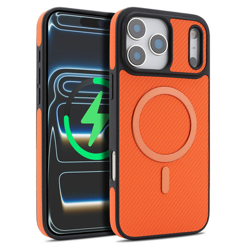iPhone 17 Pro Kalebol Carbon Fiber MagSafe Phone Case - Orange