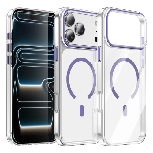 iPhone 17 Pro Kemeng Clear PC Magnetic Phone Case - Purple
