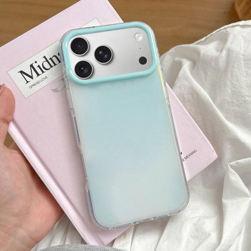iPhone 17 Pro Large Camera Frame Vibrant Jelly Color TPU + IMD Phone Case - Blue