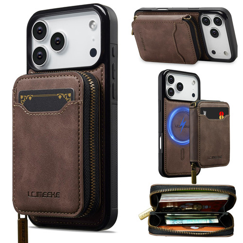 LV iPhoneSEケース iPhone 17 Pro Max LC.IMEEKE L6 Series Zipper Card Bag MagSafe