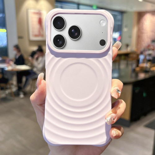 iPhone 17 Pro MagSafe Magnetic Ring Texture TPU Phone Case - Light Purple