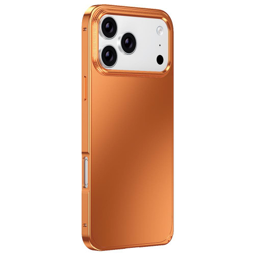 iPhone 17 Pro Metal Frame Micro-frosted Back Panel Phone Case - Orange