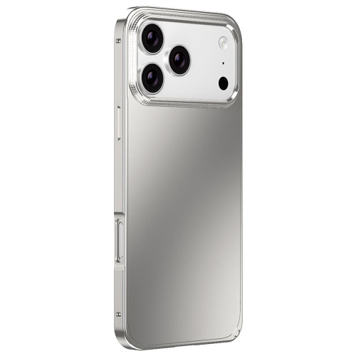 iPhone 17 Pro Metal Frame Micro-frosted Back Panel Phone Case - Titanium