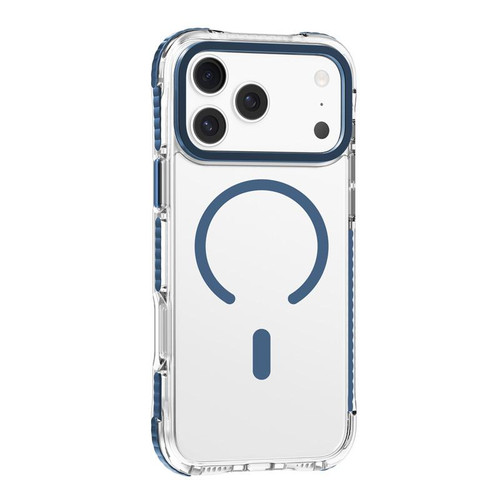 iPhone 17 Pro Mutural Transparent Color Series PC+TPU Magnetic MagSafe Phone Case - Dark Blue
