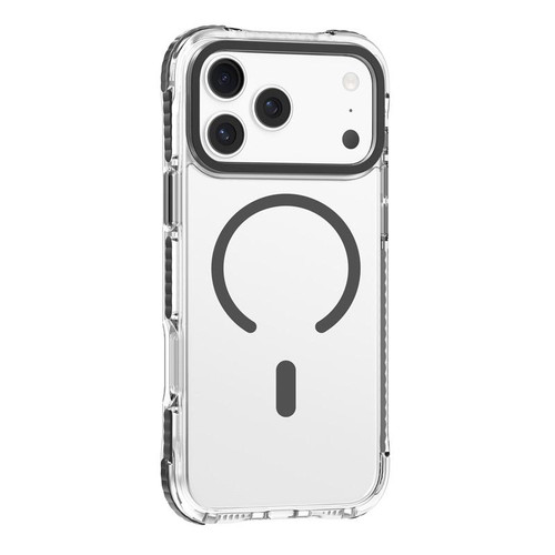 iPhone 17 Pro Mutural Transparent Color Series PC+TPU Magnetic MagSafe Phone Case - Dark Grey