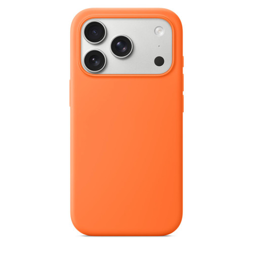 iPhone 17 Pro Official Lanyard Hole Liquid Silicone Phone Case - Orange