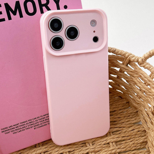 iPhone 17 Pro Precision Hole Camera Frame Solid Color Phone Case - Pink