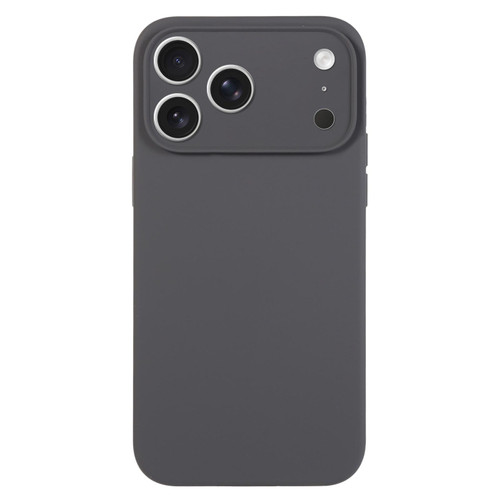 iPhone 17 Pro Pure Color Liquid Silicone Fine Pore Phone Case - Charcoal Black