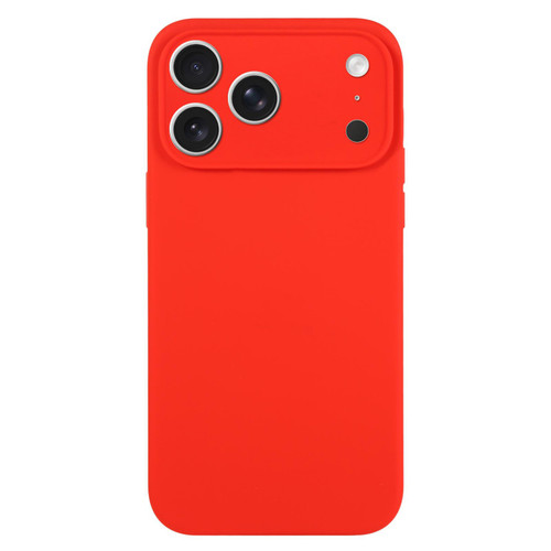 iPhone 17 Pro Pure Color Liquid Silicone Fine Pore Phone Case - Red
