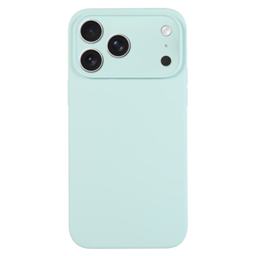iPhone 17 Pro Pure Color Liquid Silicone Fine Pore Phone Case - Turquoise