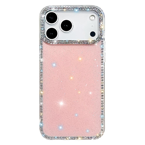 iPhone 17 Pro Rhinestone Dual-side IMD PC Hybrid TPU Phone Case - Glitter Light Pink