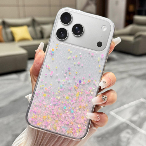 iPhone 17 Pro Sequins Glitter Gradient Epoxy TPU Phone Case - Brilliant Colors