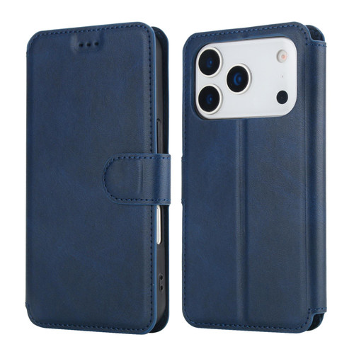 iPhone 17 Pro Shockproof PU + TPU Leather Phone Case - Blue