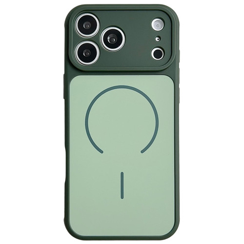 iPhone 17 Pro Skin Feel Color Blocking Cooling Magnetic Phone Case - Dark Green