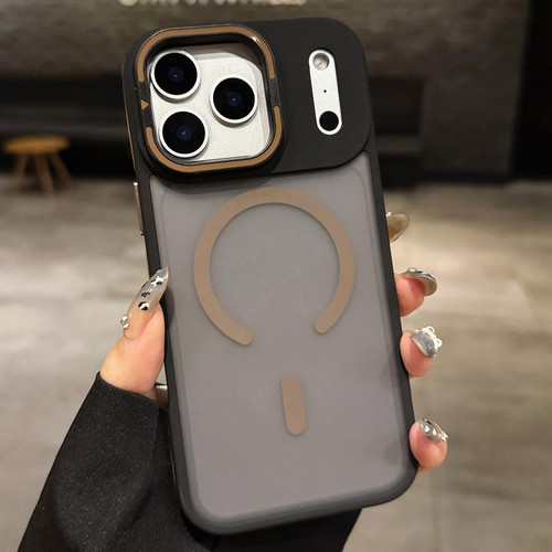 iPhone 17 Pro Skin Feel Frosted Metal Lens Holder MagSafe Magnetic Phone Case - Desert Gold