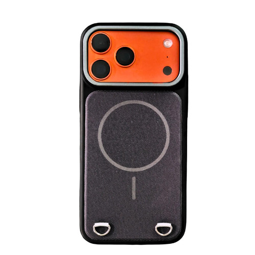 iPhone 17 Pro Skin Feel PC + Technology Cloth Magnetic Phone Case - Black Purple