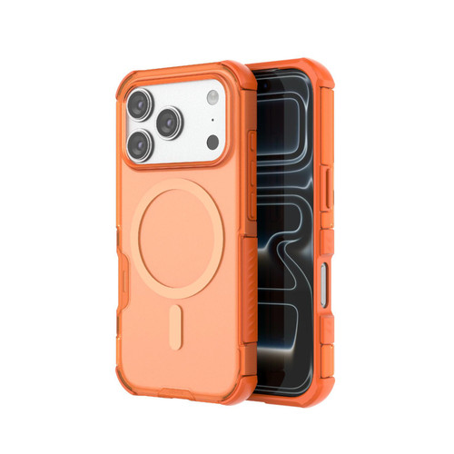 iPhone 17 Pro Skin-friendly Magnetic PC + TPU Hybrid Shockproof Phone Case - Orange