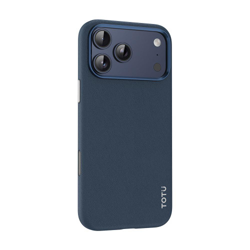 iPhone 17 Pro TOTU PC-17 Vegan Leather MagSafe Magnetic Phone Case - Blue