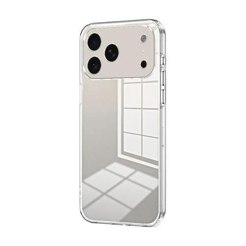 iPhone 17 Pro Transparent Plating Fine Hole Phone Case - Transparent