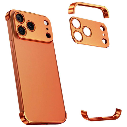 iPhone 17 Pro Ultra-thin Frameless Titanium Alloy Four Corner Shockproof Phone Case - Orange