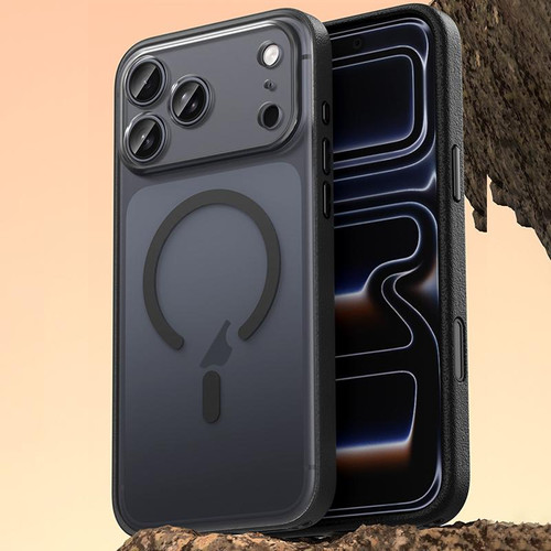 iPhone 17 Pro Vegan Leather Magnetic Phone Case - Orange