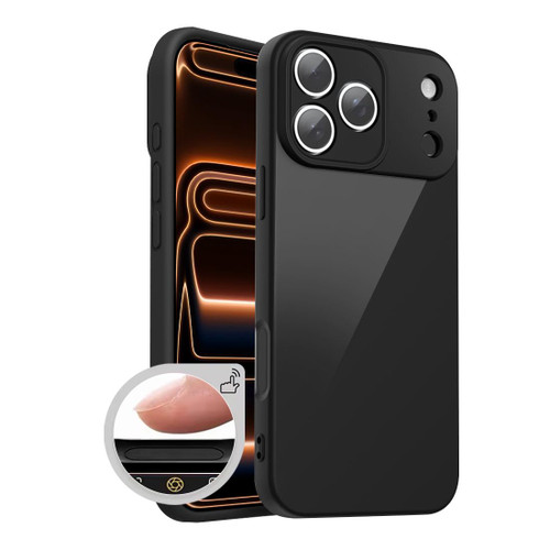 iPhone 17 Pro XDcase AI Button Integrated Full Coverage Imitation Silicone Phone Case - Black