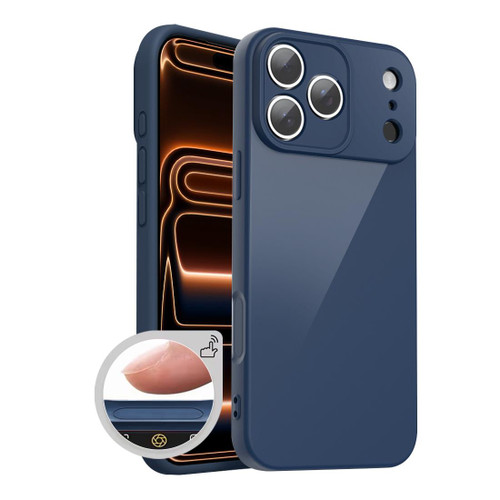iPhone 17 Pro XDcase AI Button Integrated Full Coverage Imitation Silicone Phone Case - Blue