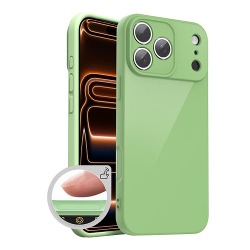 iPhone 17 Pro XDcase AI Button Integrated Full Coverage Imitation Silicone Phone Case - Green