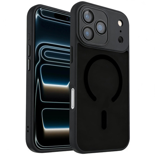 iPhone 17 Pro XDcase Skin Feel Magnetic Frosted Phone Case with Lens Film - Black