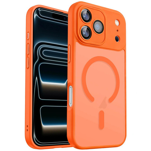 iPhone 17 Pro XDcase Skin Feel Magnetic Frosted Phone Case with Lens Film - Orange