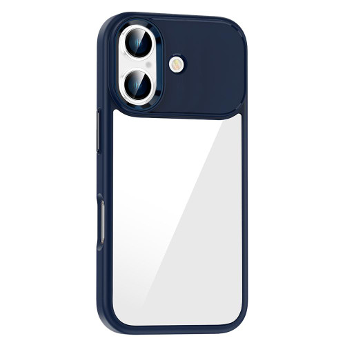 iPhone 17 Anti-fingerprint Highly Transparent PC Phone Case - Dark Blue