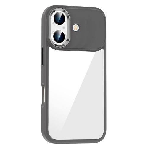 iPhone 17 Anti-fingerprint Highly Transparent PC Phone Case - Titanium Grey