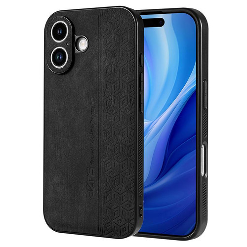 iPhone 17 AZNS 3D Embossed Skin Feel Phone Case - Black