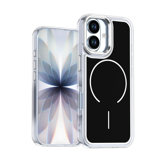 iPhone 17 Bright Shadow Two-color MagSafe Magnetic Phone Case - Black