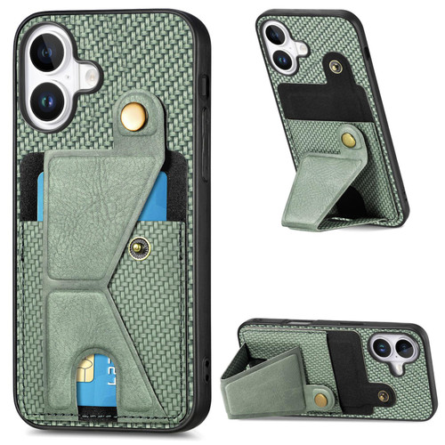 OnePlus 15 Carbon Fiber Wallet Flip Card K-shaped Holder Phone