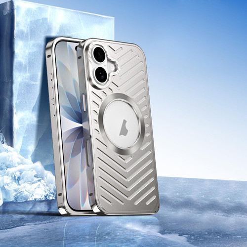 iPhone 17 Cooling MagSafe Magnetic Metal Phone Case - Titanium