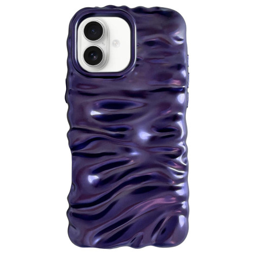 iPhone 17 Cream Texture Electroplating TPU Full Coverage Phone Case - Matte Purple