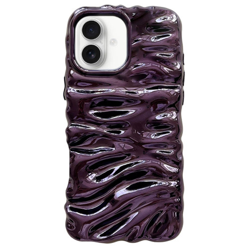 iPhone 17 Cream Texture Electroplating TPU Full Coverage Phone Case - Purple