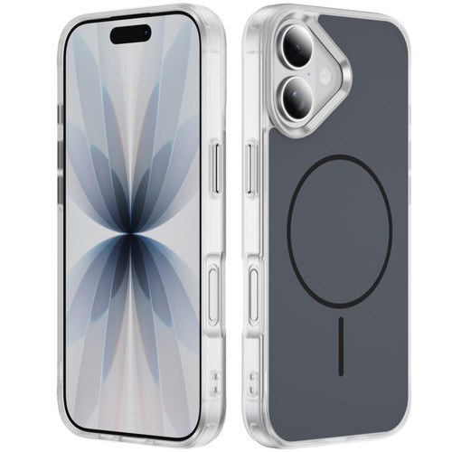 iPhone 17 Crystal Frosted Skin Feel Magnetic MagSafe Phone Case - Black