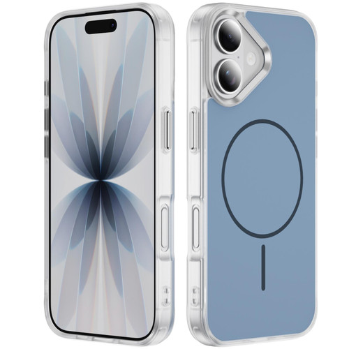 iPhone 17 Crystal Frosted Skin Feel Magnetic MagSafe Phone Case - Blue