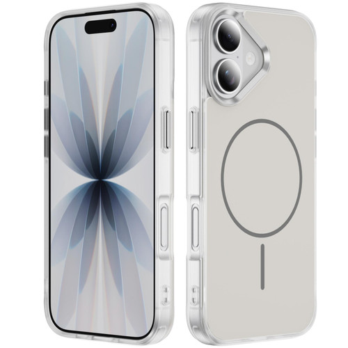 iPhone 17 Crystal Frosted Skin Feel Magnetic MagSafe Phone Case - White