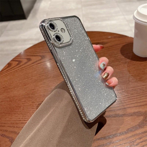 iPhone 17 Diamond Glitter TPU Phone Case - Silver