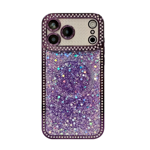 iPhone 17 Diamond Sequins Glitter MagSafe Electroplating Phone Case - Purple