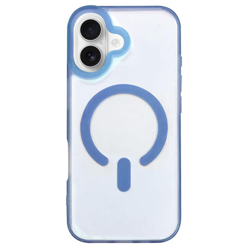 iPhone 17 Dual-Side Frosted MagSafe Clear Phone Case - Blue