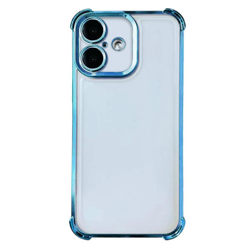 iPhone 17 Electrpolated Space Four-corner Shockproof TPU Phone Case - Blue