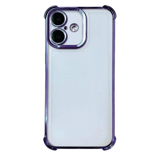 iPhone 17 Electrpolated Space Four-corner Shockproof TPU Phone Case - Purple